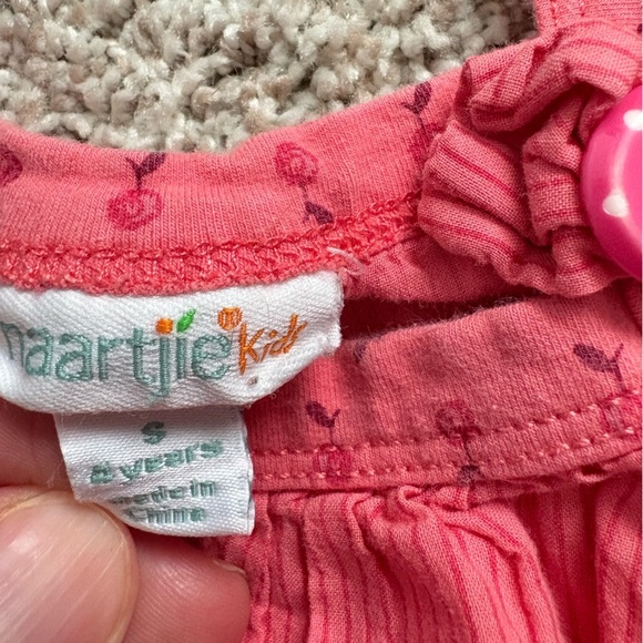 Kids Pink and Yellow Tops Set bundle 4T summer clothes jean skort tahari set - Picture 6 of 9